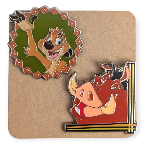 Lion King Disney Pins: Timon and Pumbaa Portraits - Picture 4 of 4
